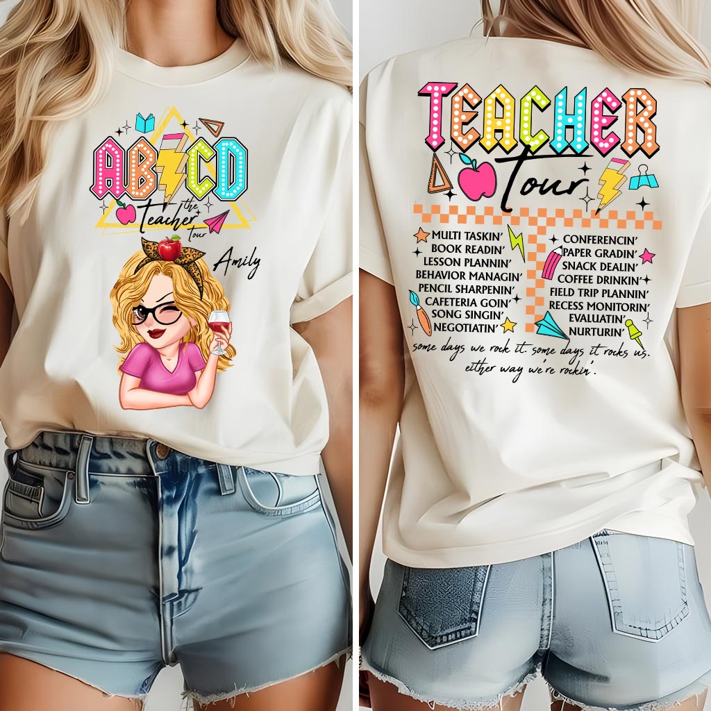 Personalized Teacher T-shirt & Hoodie Custom Name Gift for Teacher T-shirt And Hoodie GradoCreations