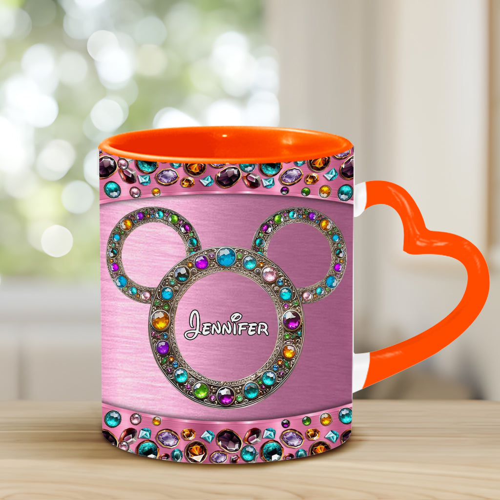 Personalized Heart Handle Mug Custom Name Gift for Mom Heart Handle Mug GradoCreations