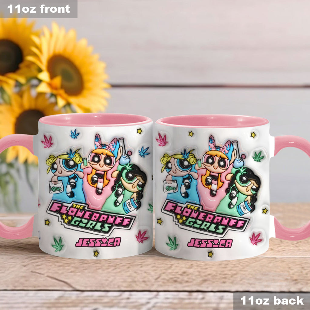 Personalized Weed Accent Mug Custom Name Gift for Her Accent Mug GradoCreations