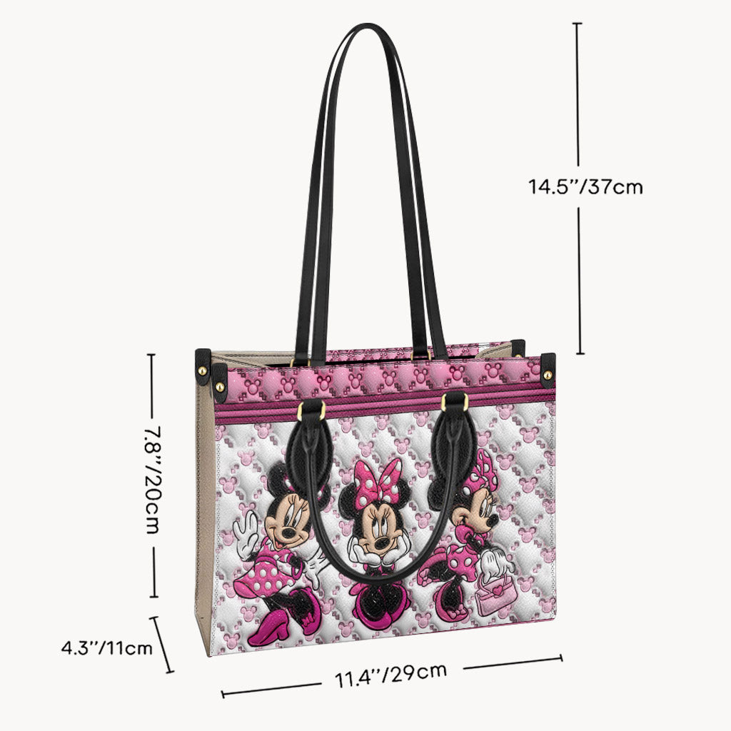 Personalized Pink Leather Handbag with Name - Cute Gift for Mom Leather Handbag GradoCreations