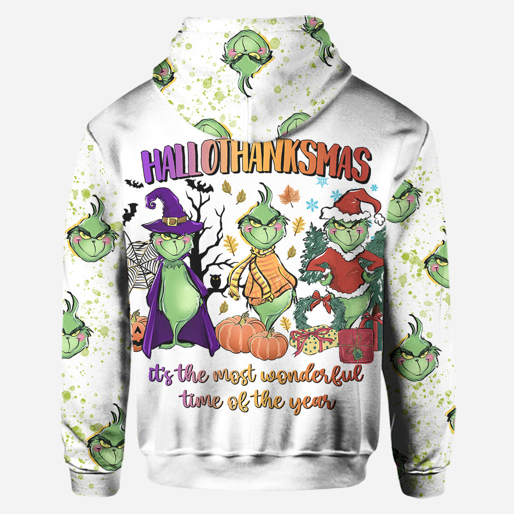 Personalized Grinch Hoodie and Leggings Set for Christmas Gift Hoodie & Leggings GradoCreations