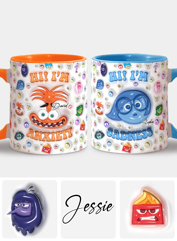 Personalized Two-Tone Accent Mug Custom Name Gift for Birthday Accent Mug GradoCreations