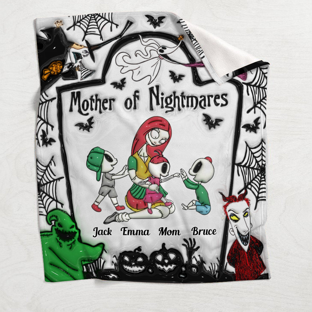 Personalized Nightmare Blanket with Family Design | Great Gift for Mom Blanket GradoCreations