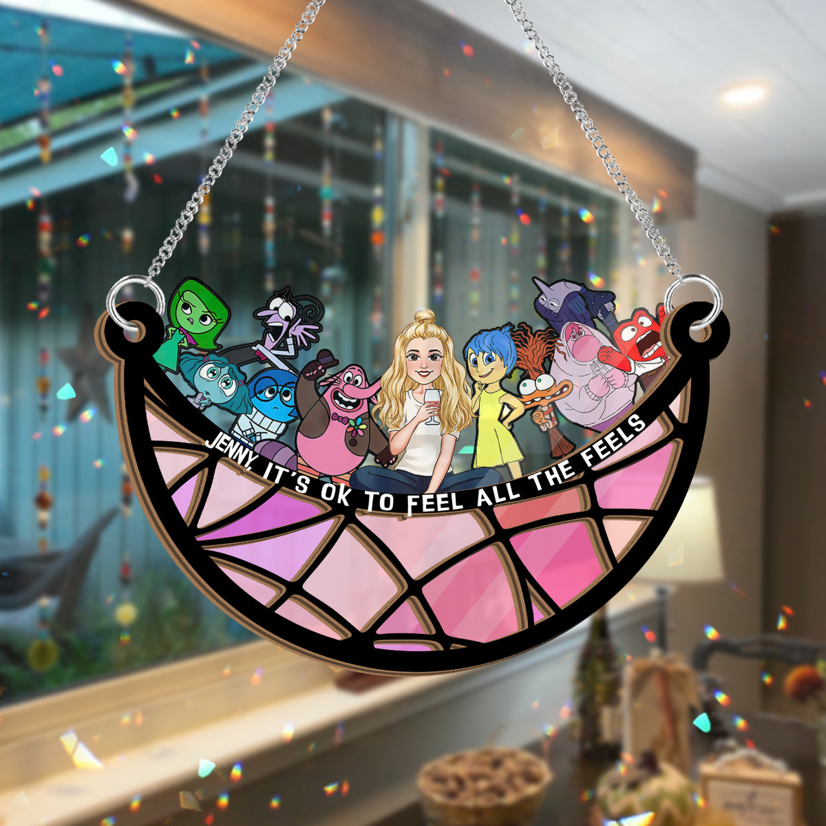 Personalized 2 Layered Suncatcher with Quotes for Home Decor Suncatcher GradoCreations