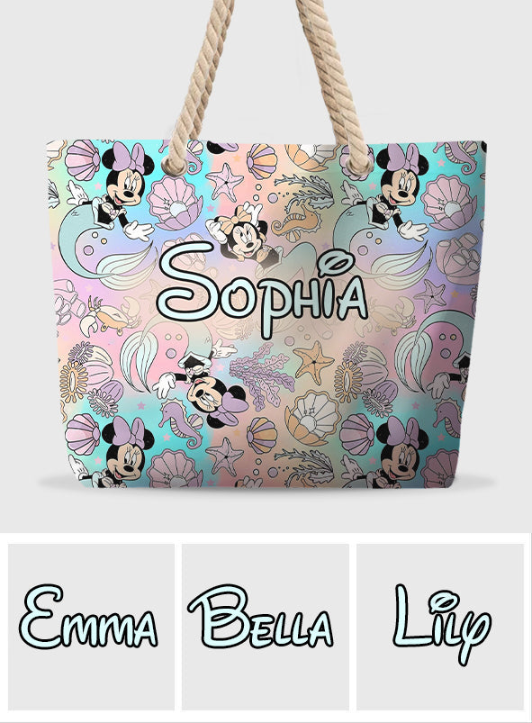 Personalized Canvas Beach Bag with Custom Design for Kids Beach Bag GradoCreations