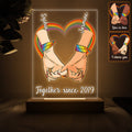 Personalized LGBT Support Shaped Plaque Light Base Gift Shaped Plaque Light Base GradoCreations