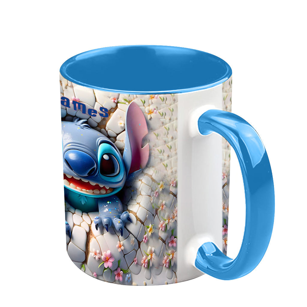 Personalized Ohana Accent Mug Custom Name Gift for Kids Accent Mug GradoCreations