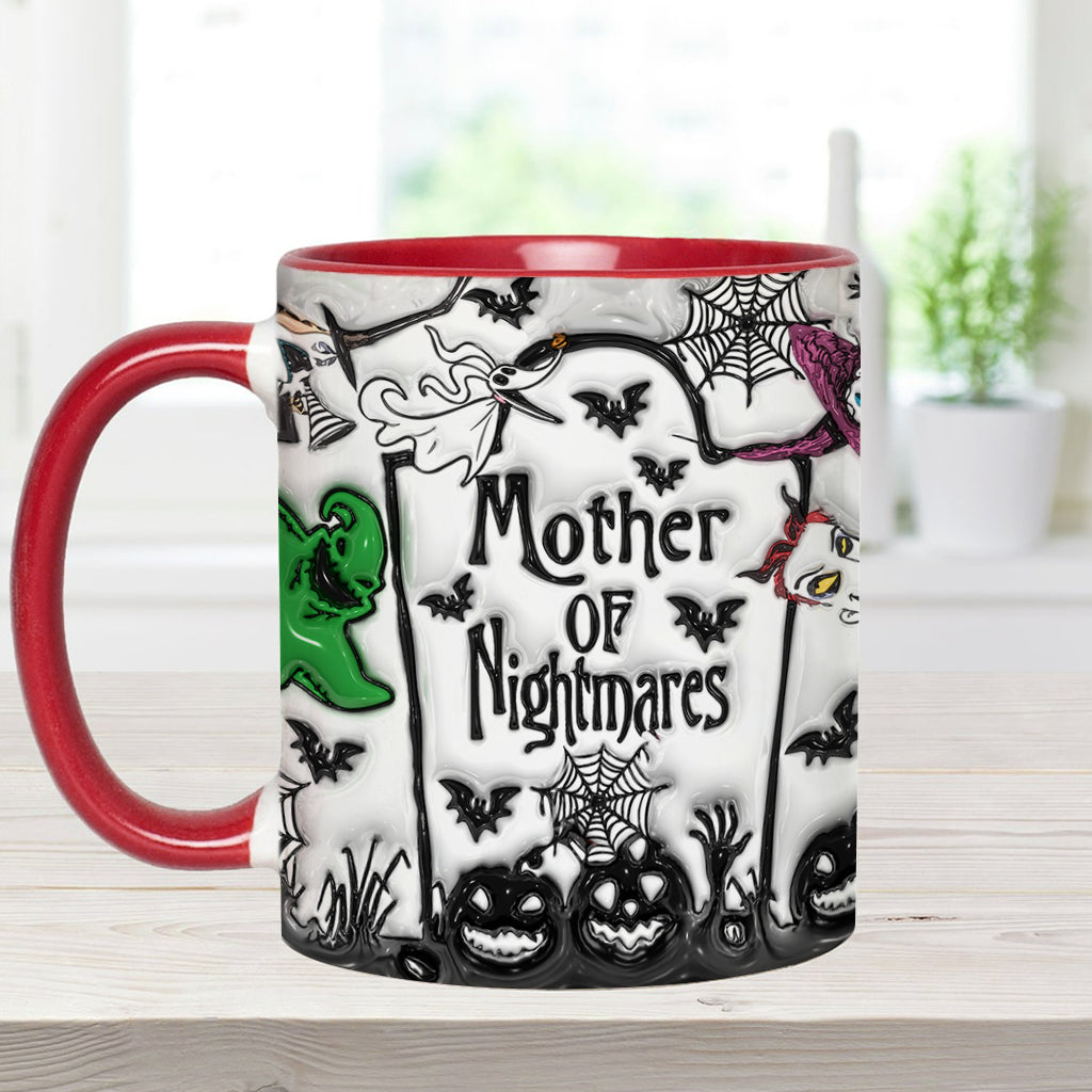 Personalized Nightmare Accent Mug with Custom Names for Mom Accent Mug GradoCreations