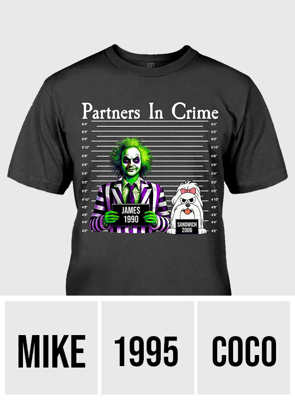 Personalized Partners In Crime T-shirt & Hoodie for Mom/Dad T-shirt & Hoodie GradoCreations