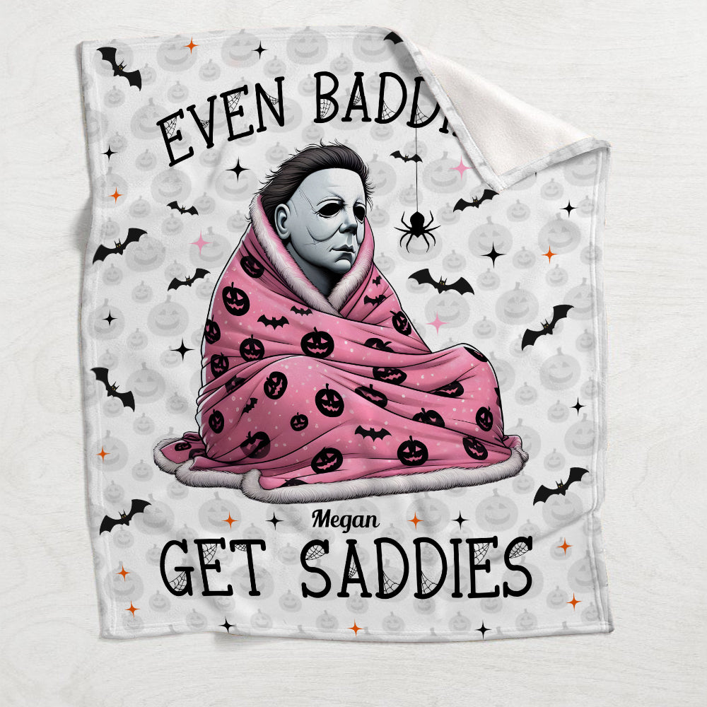 Personalized Halloween Blanket Even Baddies Get Saddies Gift Blanket GradoCreations