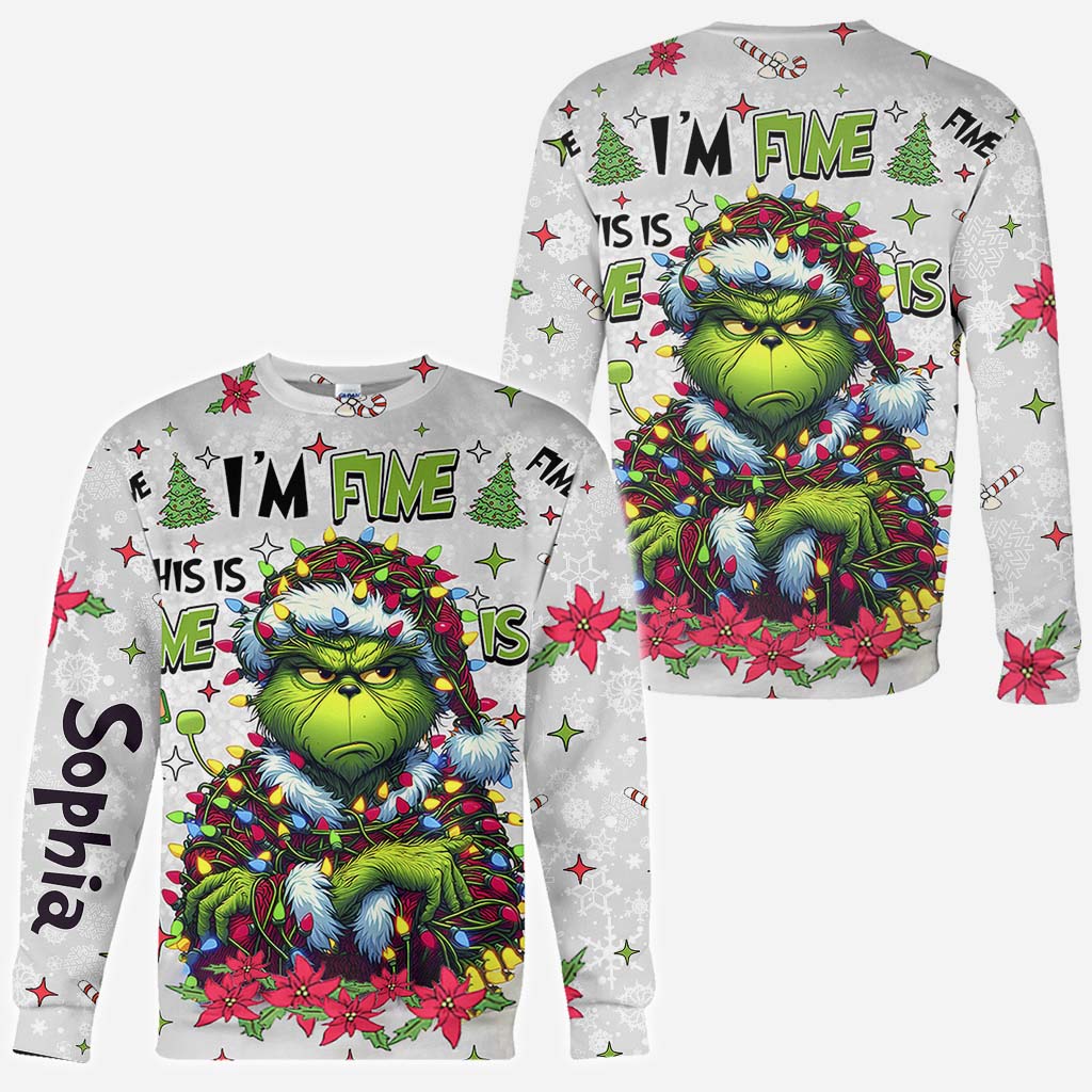 Personalized Christmas All Over Shirt Grinch Design Gift All Over Shirt GradoCreations