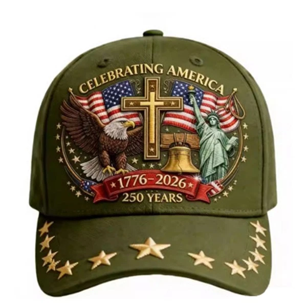 Personalized 250th Anniversary Embroidered Cap USA Gift HN590 - Embroidery Hat Josh GradoCreations