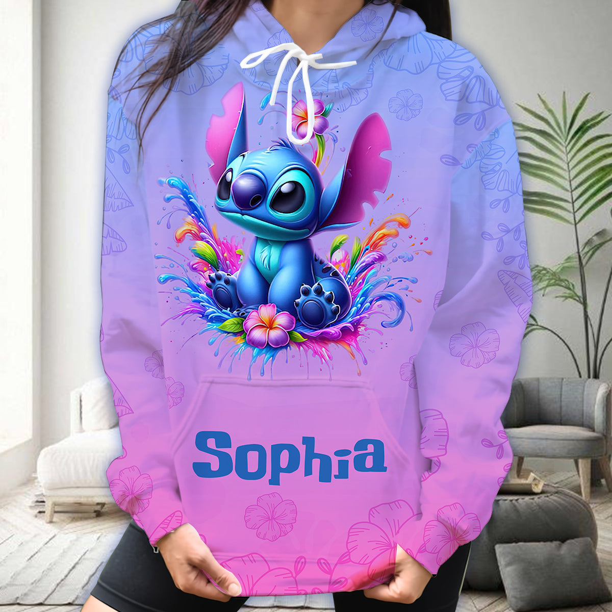 Personalized Blue Ohana All Over Shirt Custom Name Gift All Over Shirt GradoCreations