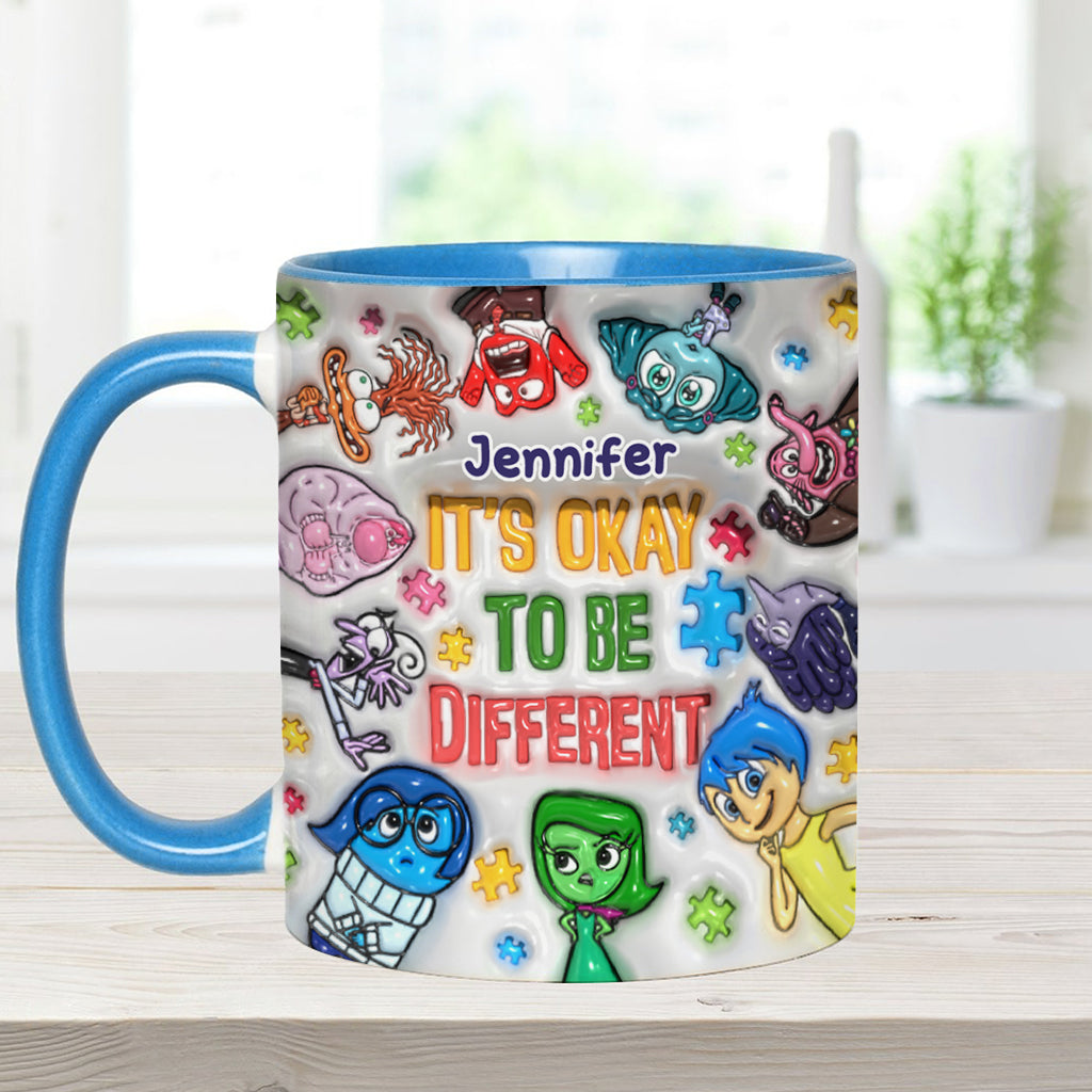 Personalized Autism Awareness Accent Mug Custom Name Gift for Kids Accent Mug GradoCreations