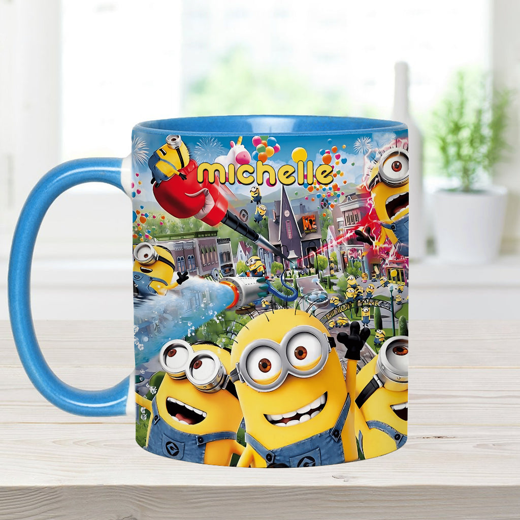 Personalized Minions Accent Mug Custom Name Gift for Kids Accent Mug GradoCreations