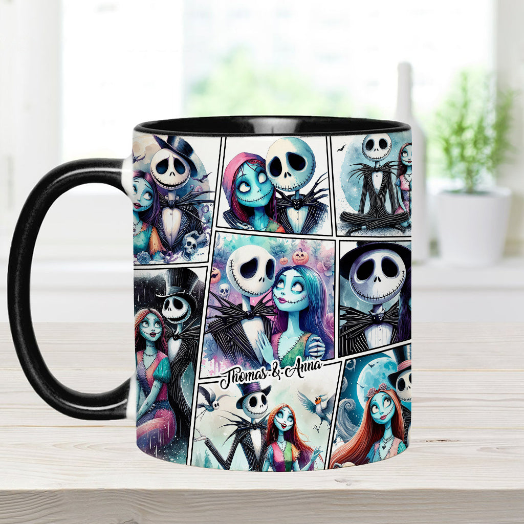 Personalized Nightmare Accent Mug Custom Name Halloween Gift Accent Mug GradoCreations