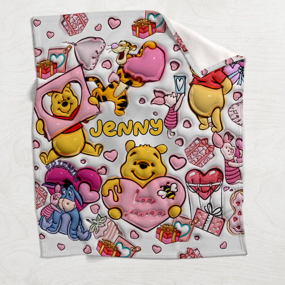 Personalized Winnie the Pooh Mouse Blanket Unique Gift for Loved Ones Blanket GradoCreations