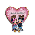 Personalized Wood Key Holder with Heart Design for Couples Key Holder GradoCreations