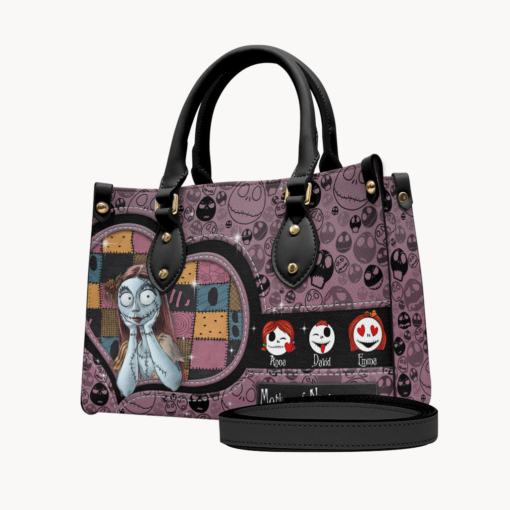Personalized Nightmare Leather Handbag Custom Name Gift for Mom Leather Handbag GradoCreations