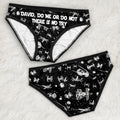 Personalized Lace Border Women Briefs Custom Text Gift for Her Lace Border Women Briefs GradoCreations