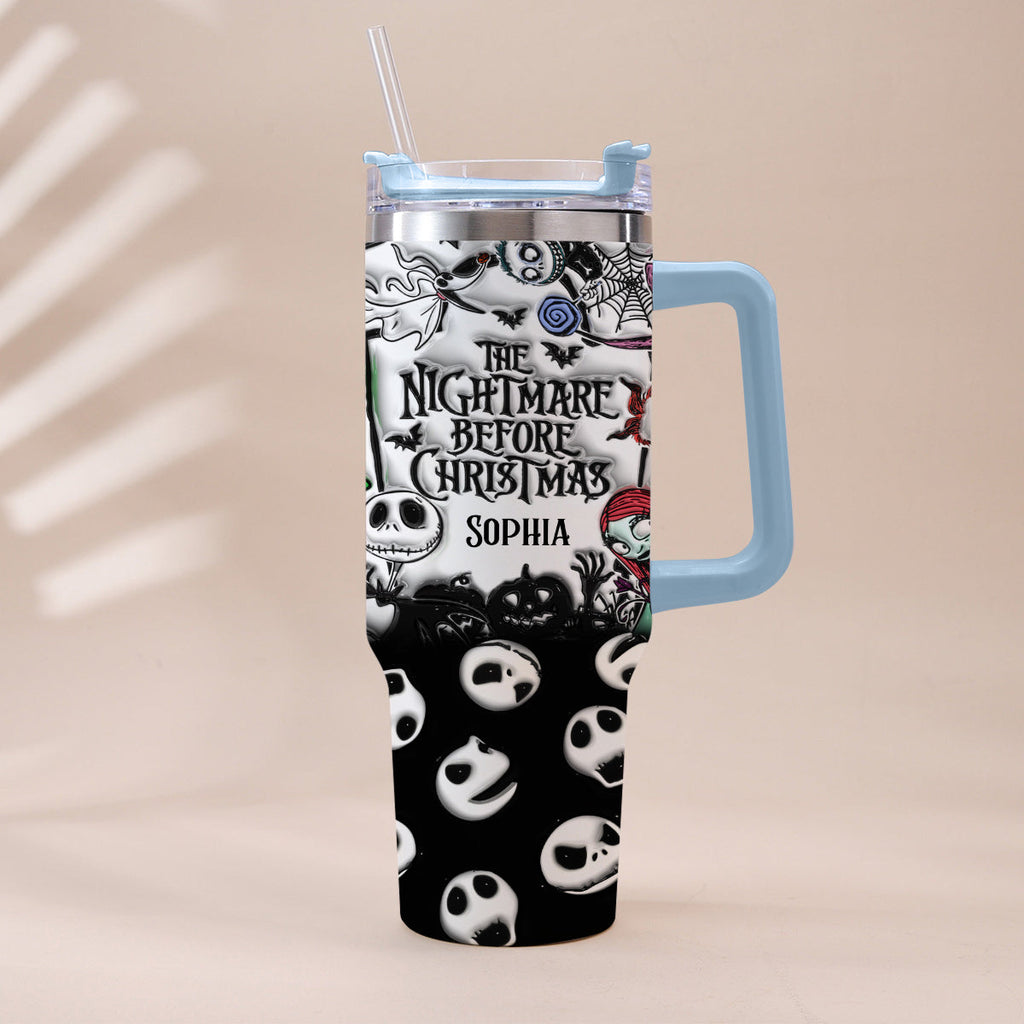 Personalized Nightmare Tumbler with Handle for Kids & Adults Tumbler With Handle GradoCreations