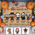 Personalized Scary Movies Doormat Custom Name Housewarming Gift Doormat GradoCreations