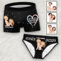 Personalized Use The Force Lace Border Briefs for Couples Gift Lace Border Women Briefs And Men’s Boxer Briefs GradoCreations