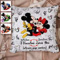 Personalized Mouse Couple Throw Pillow Custom Name Gift for Couples Throw Pillow GradoCreations