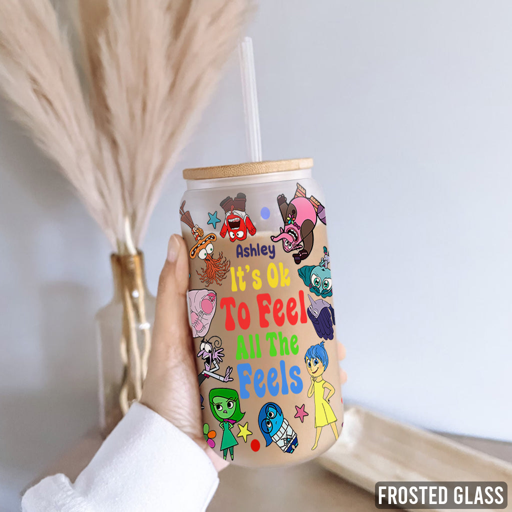 Personalized 16oz Can Glass with Straw Custom Name Gift Can Glass GradoCreations
