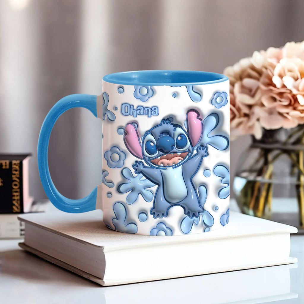 Personalized Ceramic Accent Mug Ohana Design Custom Name Gift Accent Mug GradoCreations
