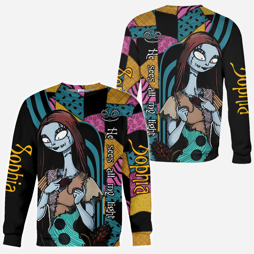 Personalized Nightmare Before Christmas All Over Shirt Custom Name Gift All Over Shirt GradoCreations