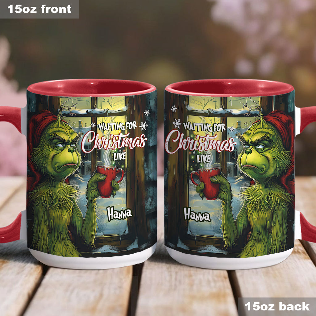 Personalized Grinch Accent Mug Custom Name Christmas Gift Accent Mug GradoCreations
