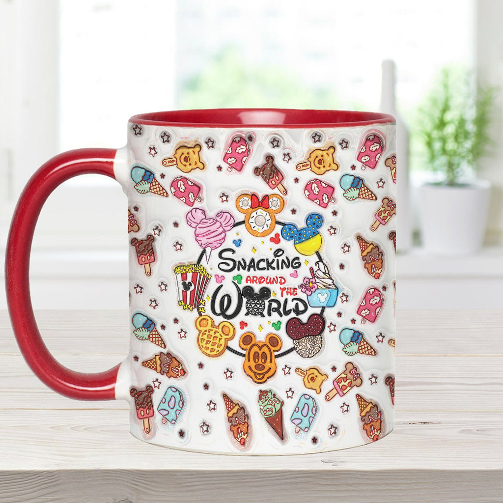 Personalized Snacking Around the World Accent Mug Gift for Mom Accent Mug GradoCreations