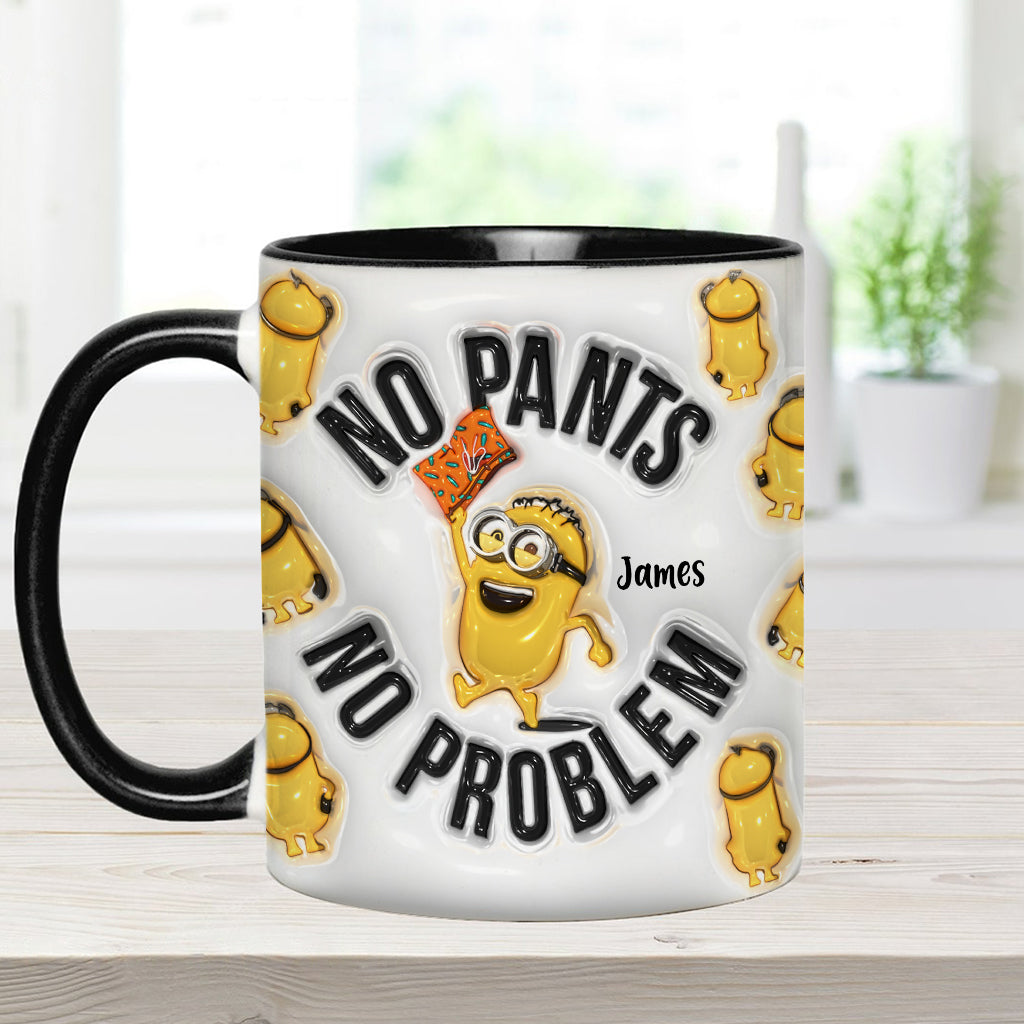 Personalized Minion Mug Custom Name No Pants No Problem Gift Accent Mug GradoCreations