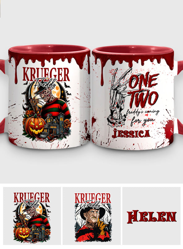 Personalized Horror Accent Mug Custom Name Gift for Fans Accent Mug GradoCreations