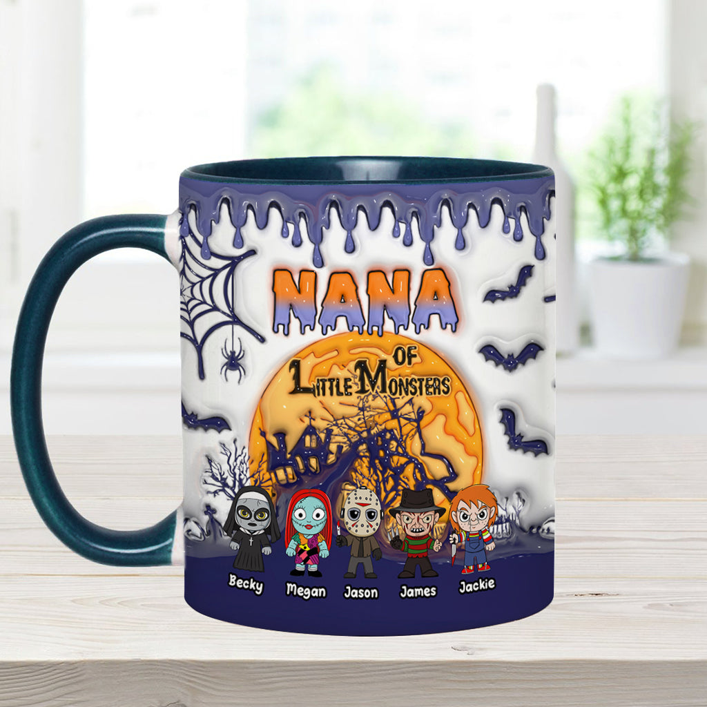 Personalized Halloween Mug for Grandma of Little Monsters Accent Mug GradoCreations