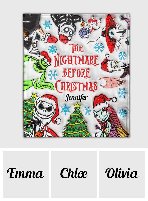 Personalized Nightmare Before Christmas Blanket Gift for Mom Blanket GradoCreations