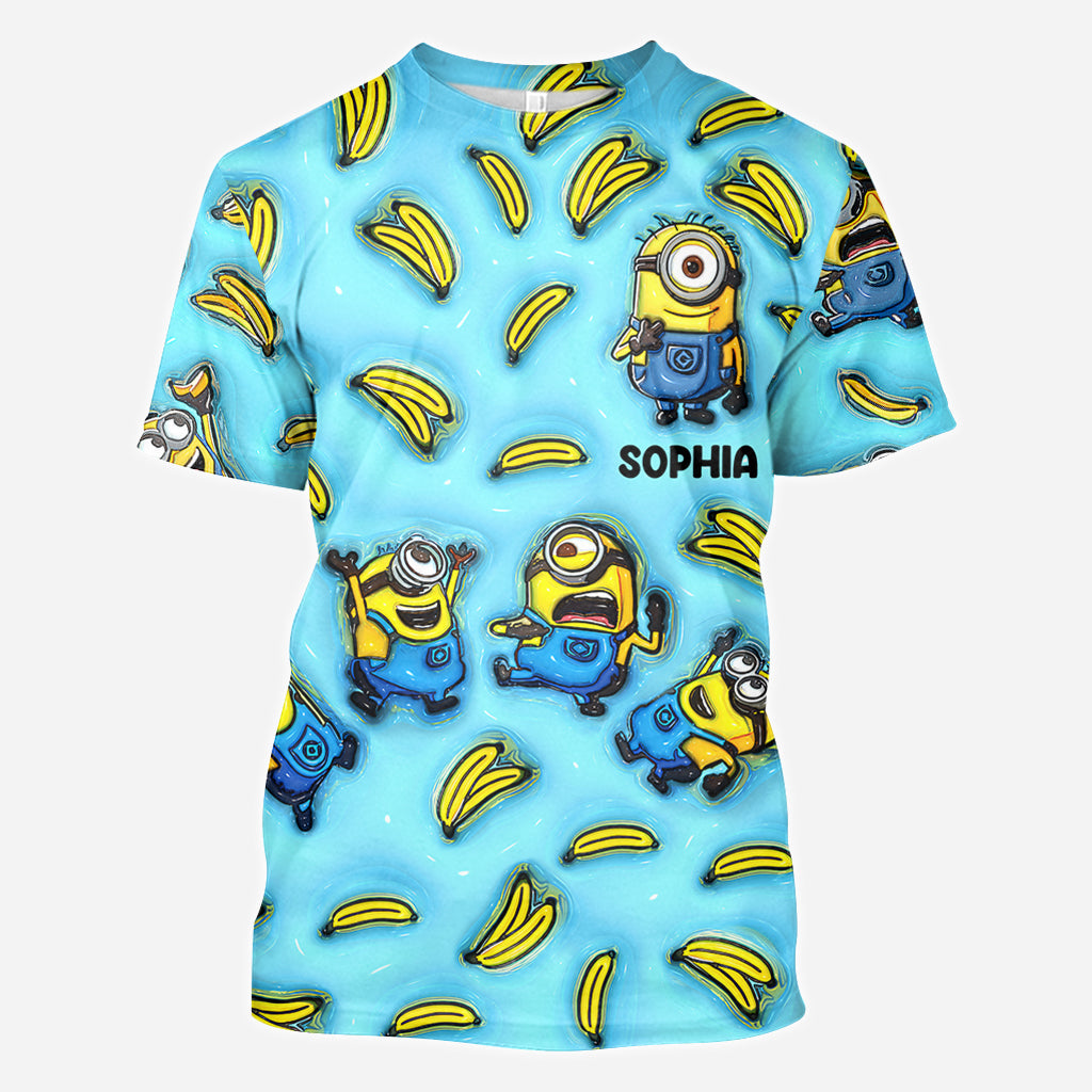 Personalized Minion All Over Shirt Custom Name Birthday Gift All Over Shirt GradoCreations