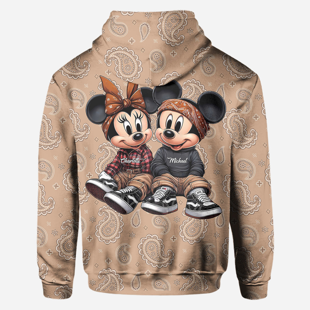 Personalized All Over Shirt Cute Mouse Couple Gift for Anniversary All Over Shirt GradoCreations