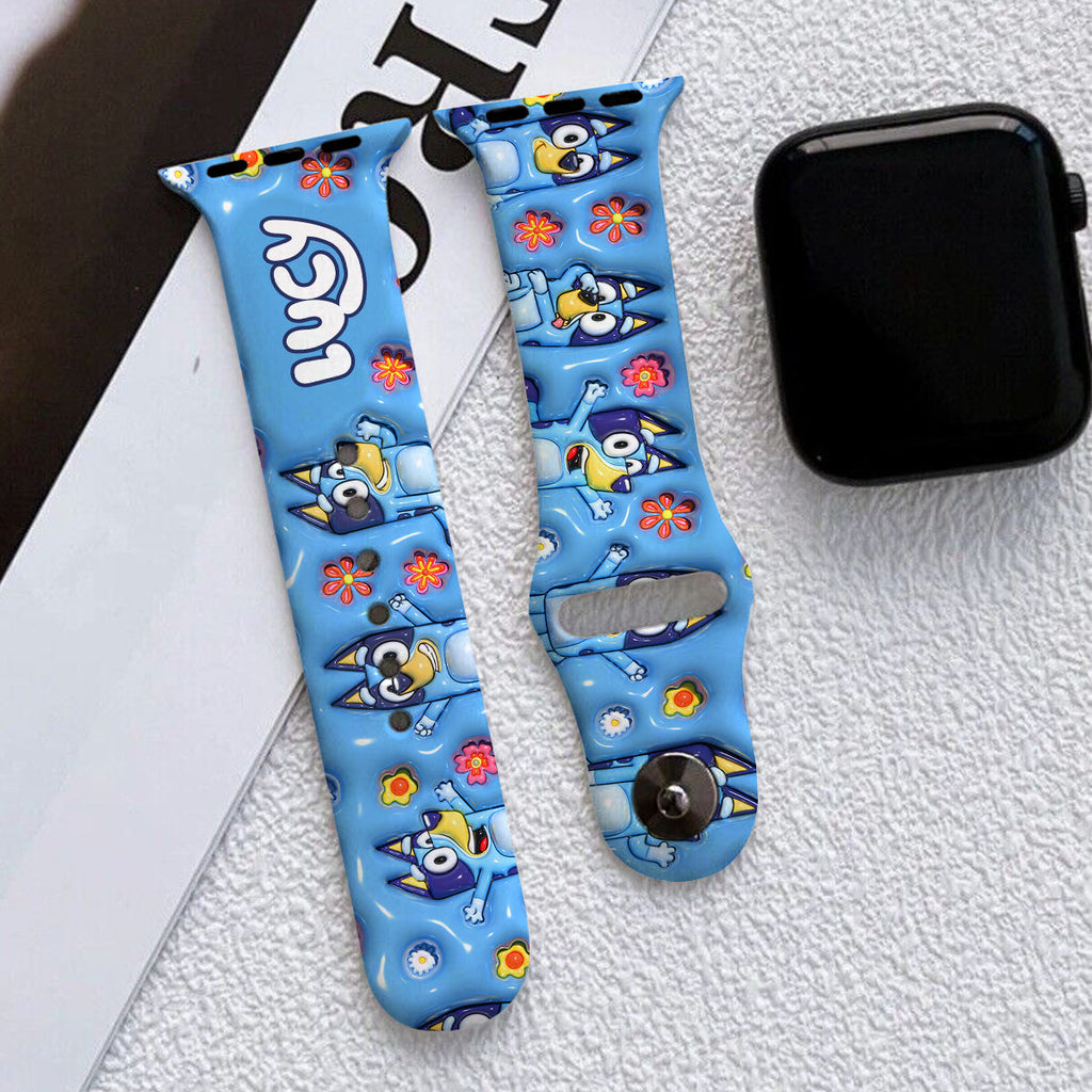 Personalized Silicone Apple Watch Band with Cute Design for Kids Apple Watch Band GradoCreations