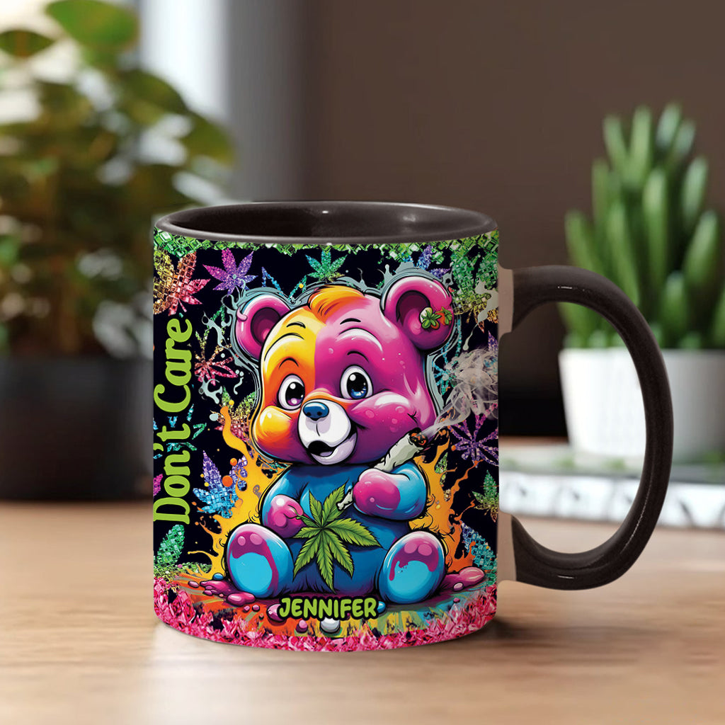 Personalized Don't Care Bear Weed Accent Mug Custom Name Gift Accent Mug GradoCreations