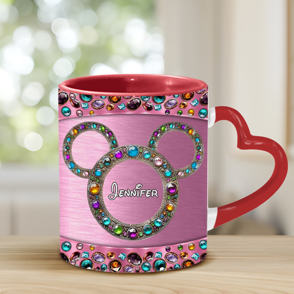 Personalized Heart Handle Mug Custom Name Gift for Mom Heart Handle Mug GradoCreations