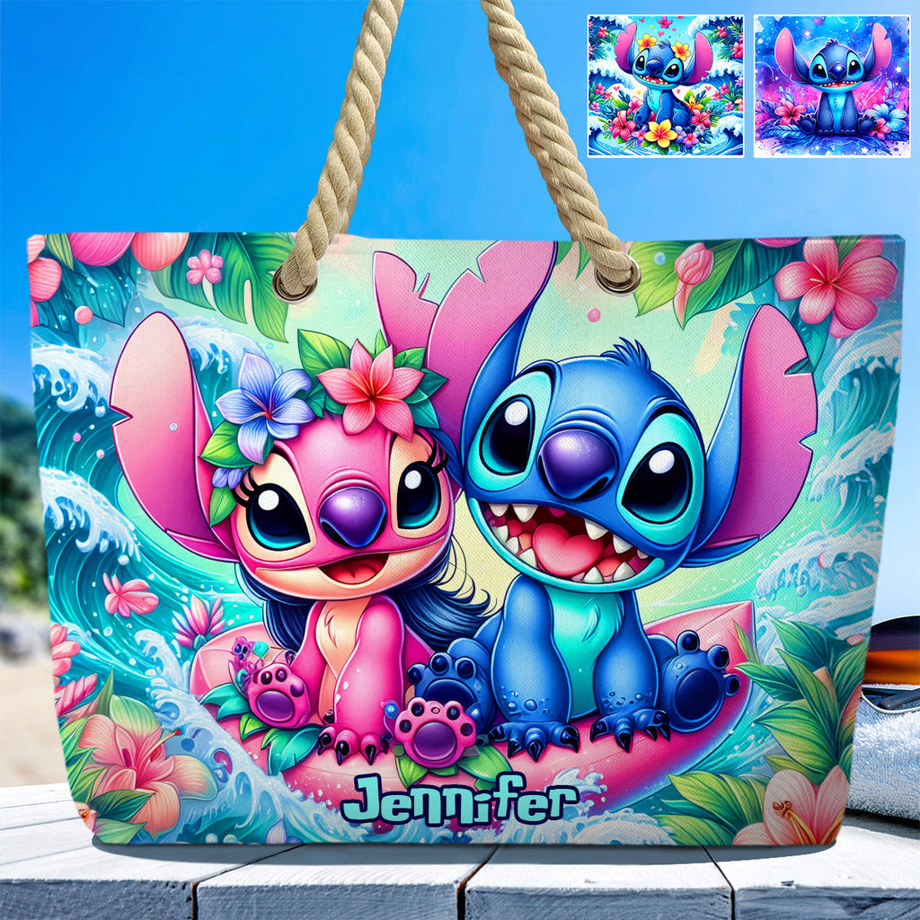 Personalized Canvas Beach Bag with Custom Design for Summer Vibes Beach Bag GradoCreations