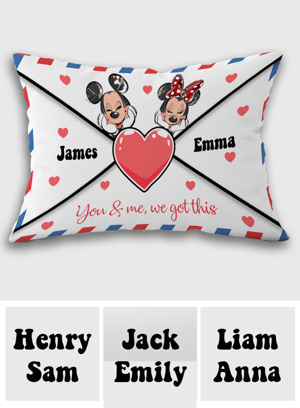 Personalized Love Letter Envelope Rectangular Pillow Cover for Couples Rectangle Pillow Cover GradoCreations