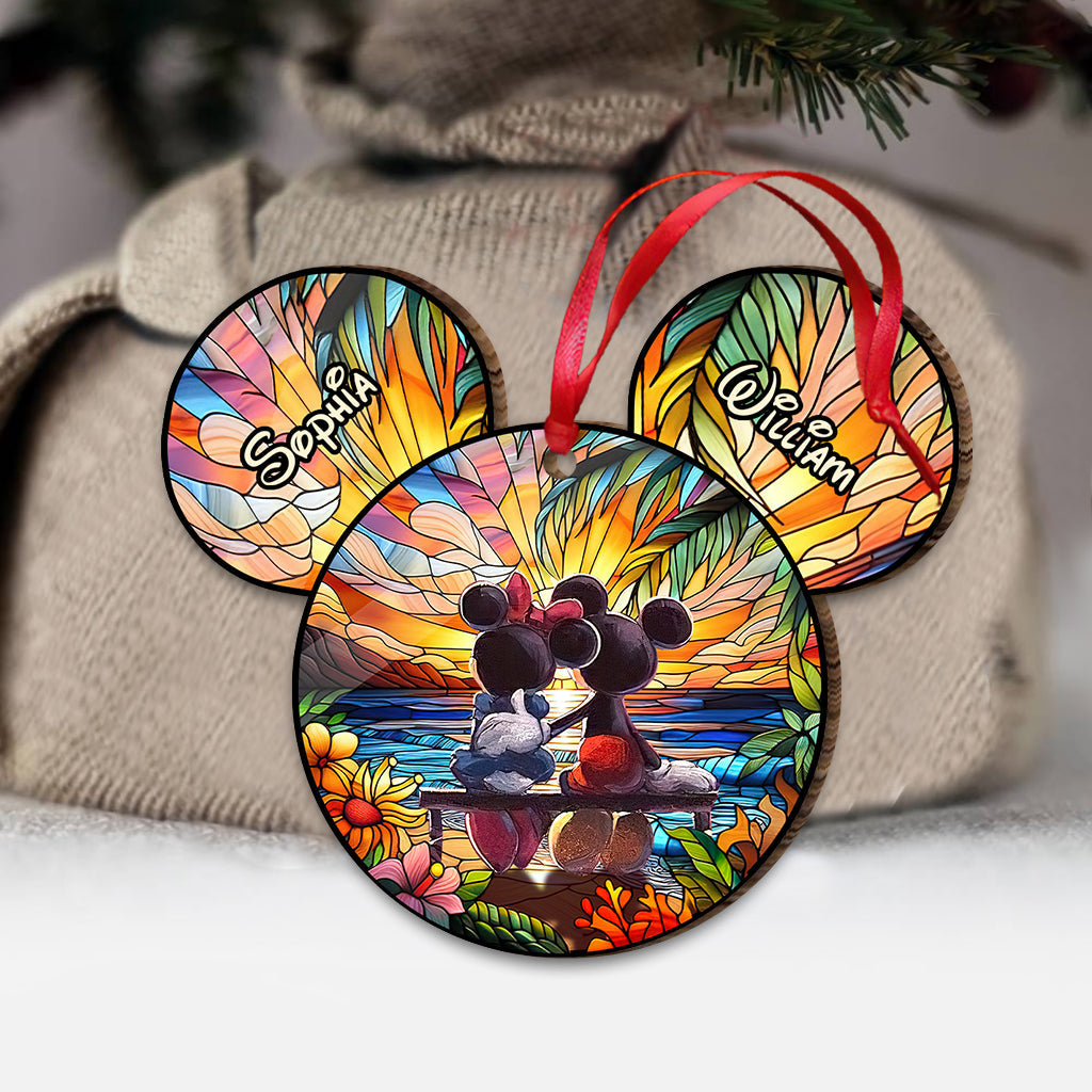 Personalized Romantic Mouse Couple Acrylic Ornament for Christmas Ornament GradoCreations
