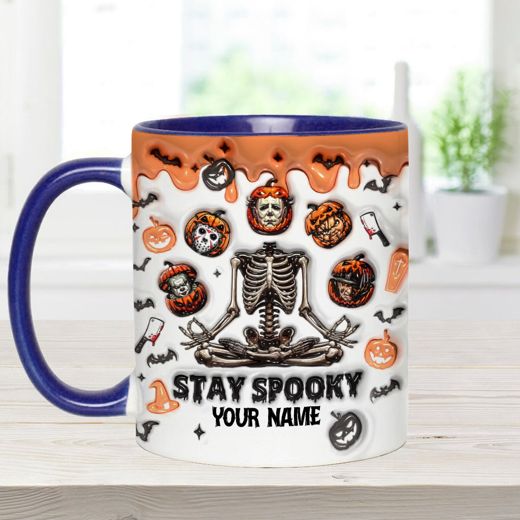 Personalized Stay Spooky Accent Mug Custom Name Gift Accent Mug GradoCreations
