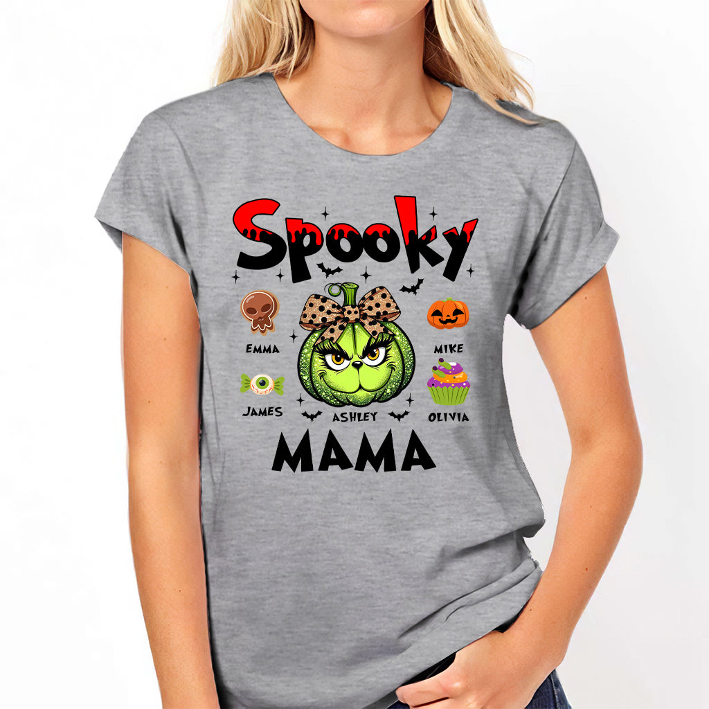 Personalized Spooky Mama T-shirt & Hoodie for Halloween Gift T-shirt & Hoodie GradoCreations