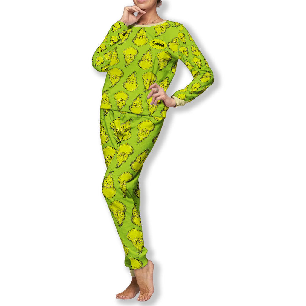 Personalized Grinch Pajama Set for Kids | Christmas Gift Pajamas Set GradoCreations