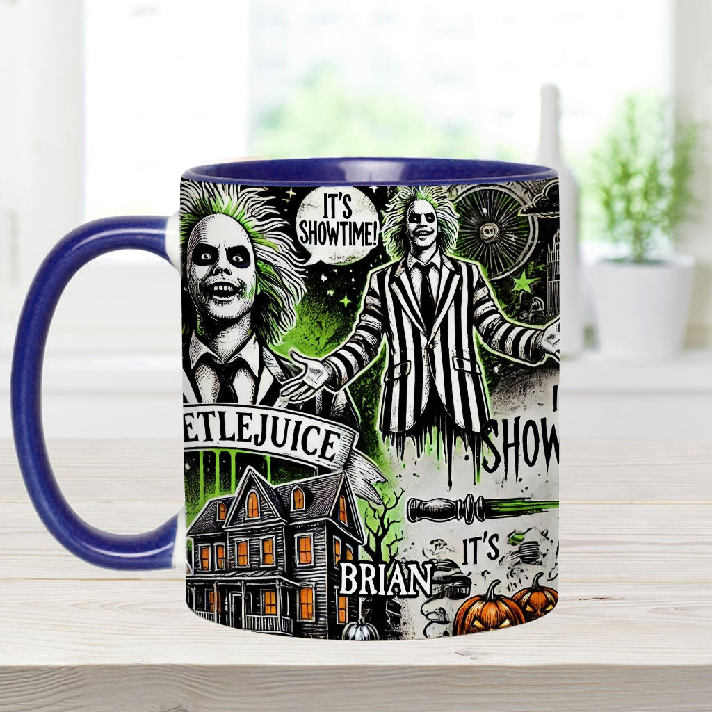 Personalized Halloween Accent Mug Custom Name Gift Idea Accent Mug GradoCreations