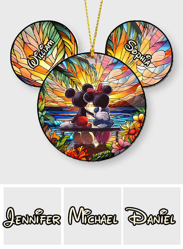 Personalized Romantic Mouse Couple Acrylic Ornament for Christmas Ornament GradoCreations